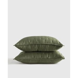 NWOT NWOT Quince Standard Sham Set 2 Olive Dream Organic Bamboo